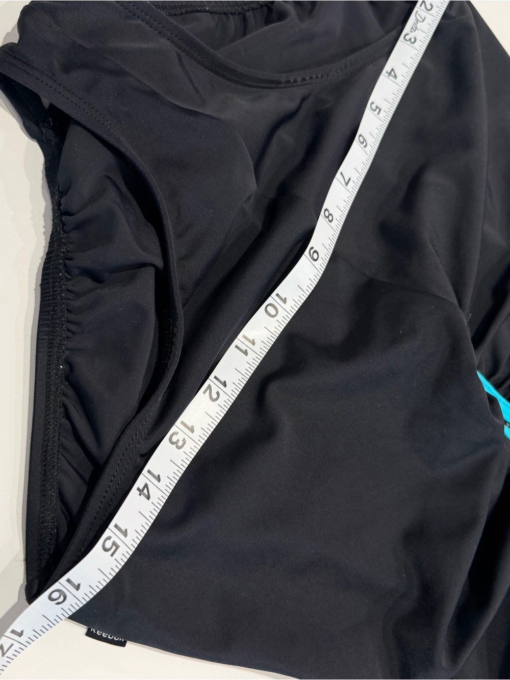 Reebok Black One-Piece Swimsuit with Turquoise Trim Women's Swim Size 12 - Picture 6 of 8